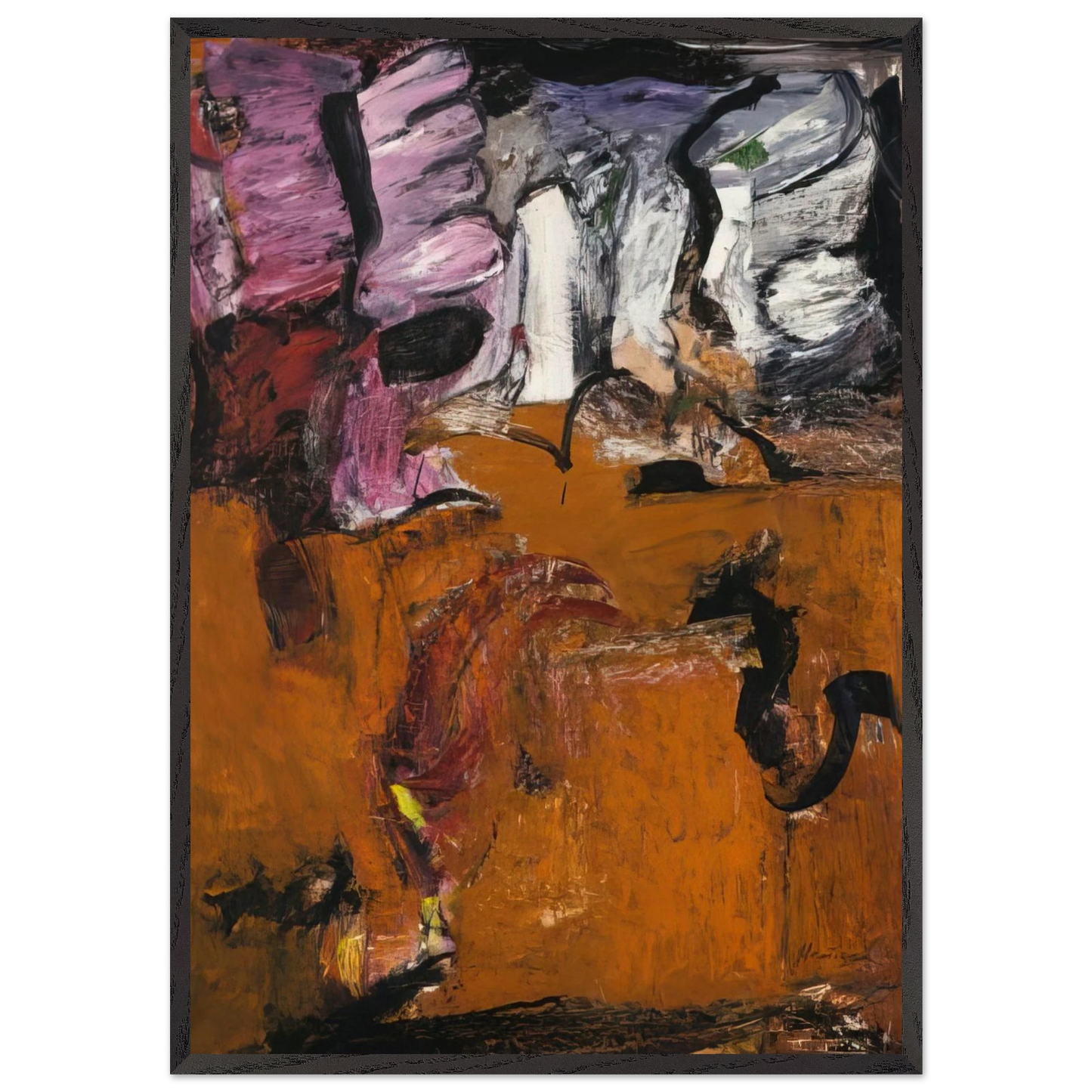 PALLAS ATHENA EARTH 1961 - Grace Hartigan Framed Art Print – Black Wooden Frame - Default Title - -Framed Art Print