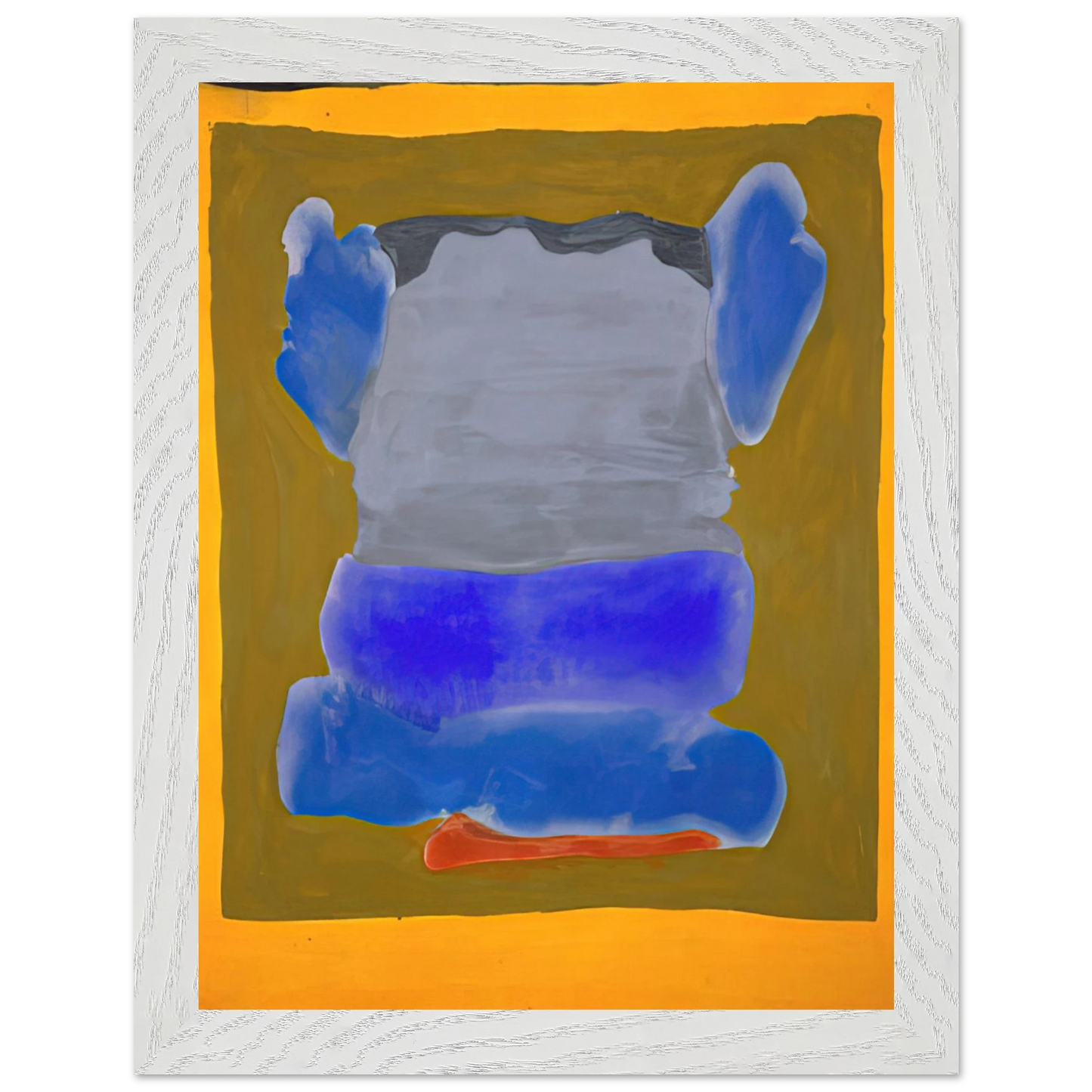 Helen Frankenthaler - Buddha s Court - 1964 Wall art - 27x35 cm / 11x14 inches - Premium Wooden Framed Poster With Fine Art Paper - Wood frame