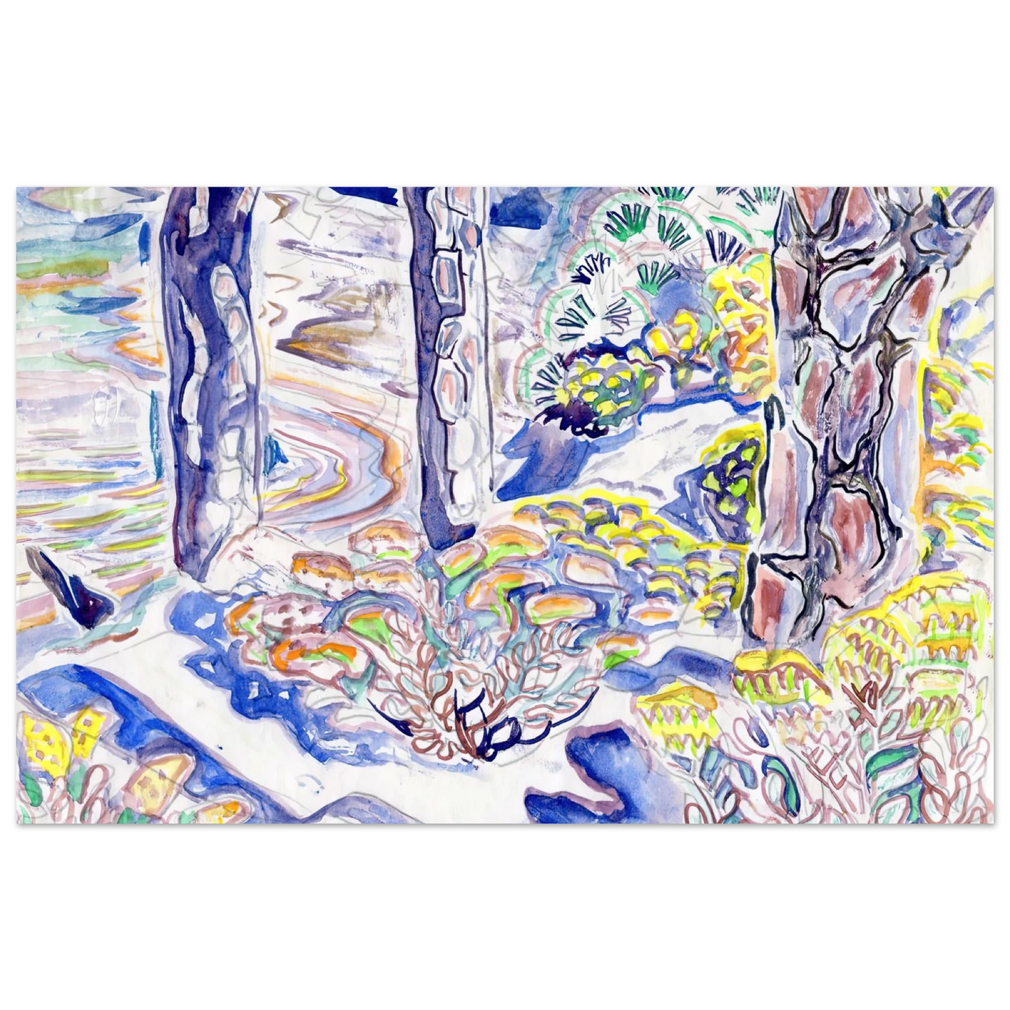 Walter Inglis Anderson - Walter Anderson Wall art - 45x60 cm / 18x24 Inches - Premium Wooden Framed Poster With Fine Art Paper - Black frame
