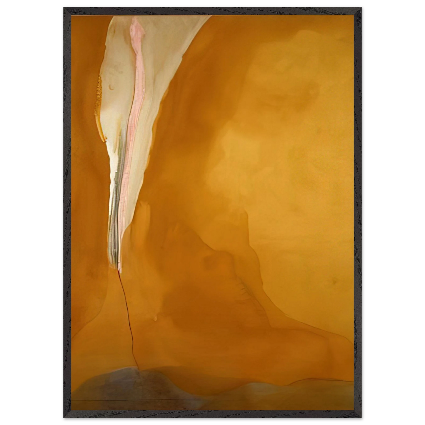 Helen Frankenthaler - Coral Wedge - 1972 Wall art - 60x80 cm / 24x32 inches - Premium Wooden Framed Poster With Fine Art Paper - Black frame