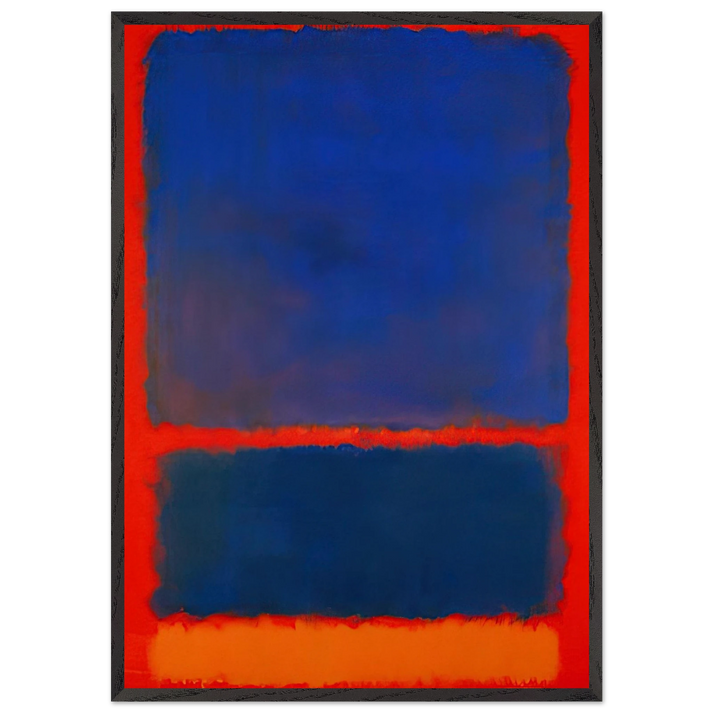 Blue Orange Red - 1961 - Mark Rothko 70x100 cm / 28x40 inches Framed Art Print – Black Wooden Frame