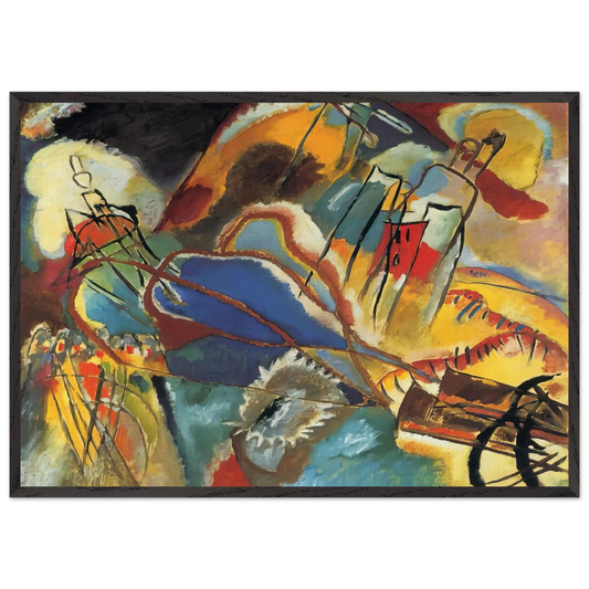 IMPROVISATION 30 CANNONS 1913 - Wassily Kandinsky Framed Art Print – Black Wooden Frame - Default Title - -Framed Art Print