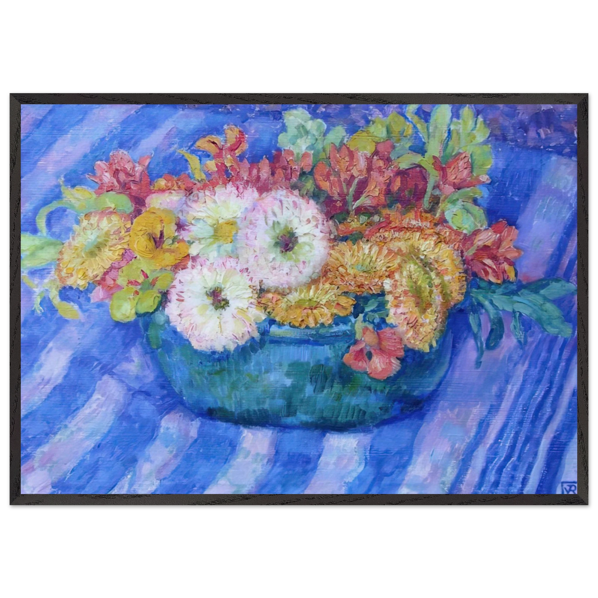 YELLOW BOUQUET 1917 - Theo van Rysselberghe Framed Art Print – Black Wooden Frame - Default Title - -Framed Art Print