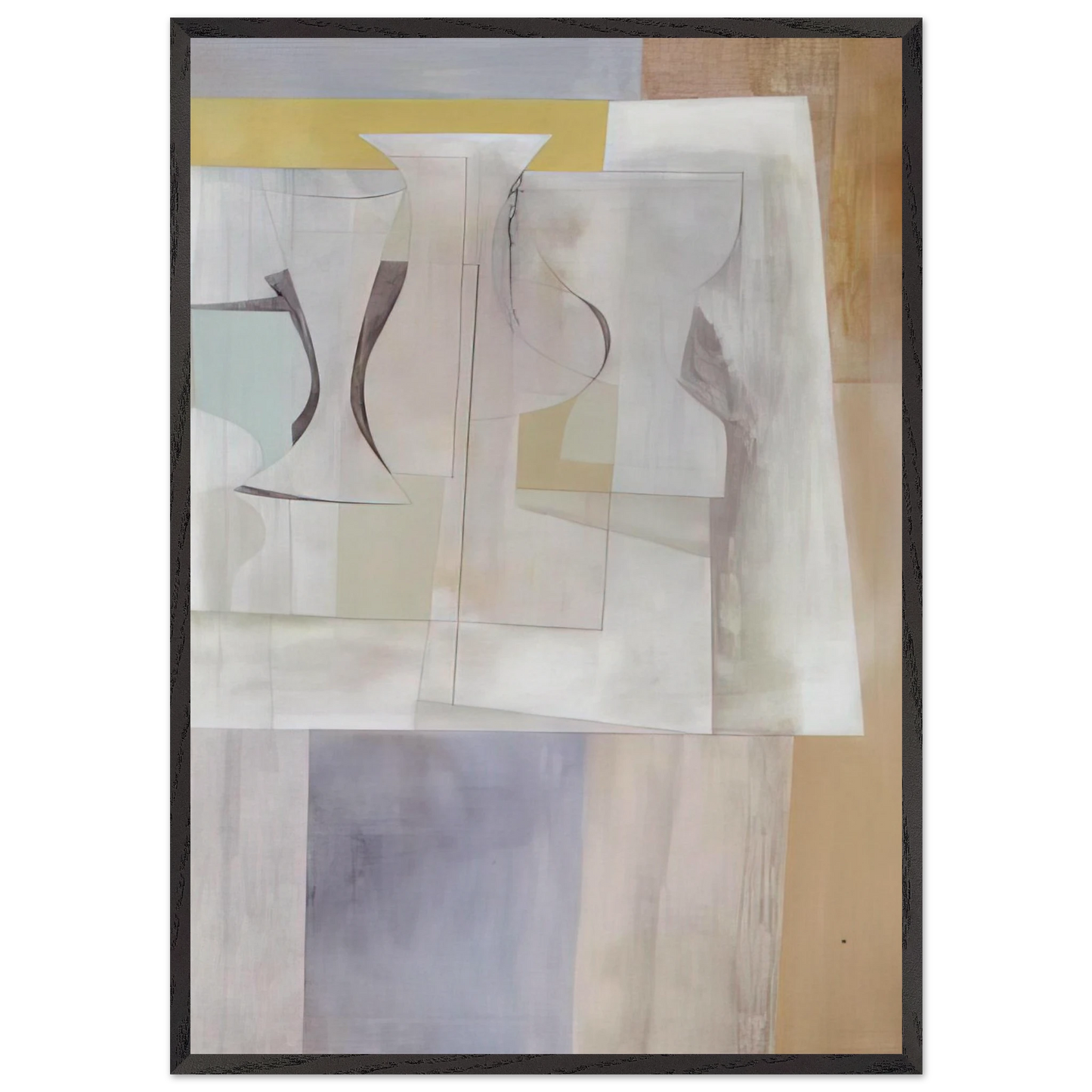 Sept 8-54 Torcello - 1954 - Ben Nicholson Framed Art Print – Black Wooden Frame - Default Title - -Framed Art Print