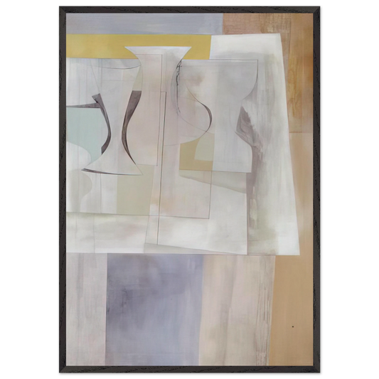 Sept 8-54 Torcello - 1954 - Ben Nicholson Framed Art Print – Black Wooden Frame - Default Title - -Framed Art Print