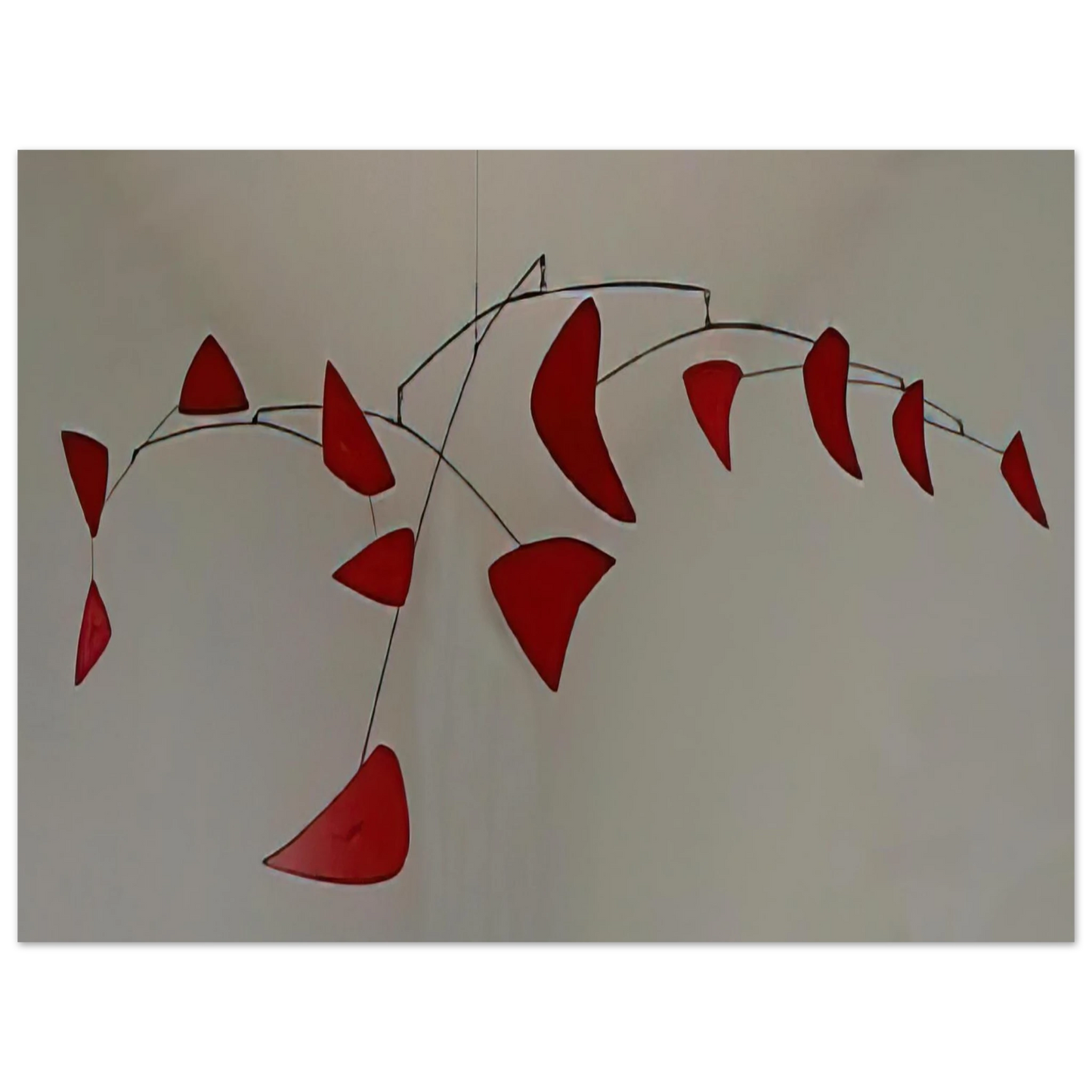 Alexander Calder - RED MOBILE 1956 Fine Art Poster - 13x18 cm / 5x7 inches