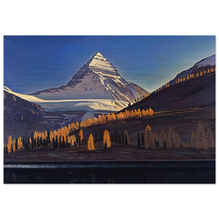Mount Assiniboine. Canadian Rockies - Rockwell Kent Brushed Aluminum Print - 70x100 cm / 28x40 inches | Rockwell Kent Aluminum Print | Rockwell Kent Prints