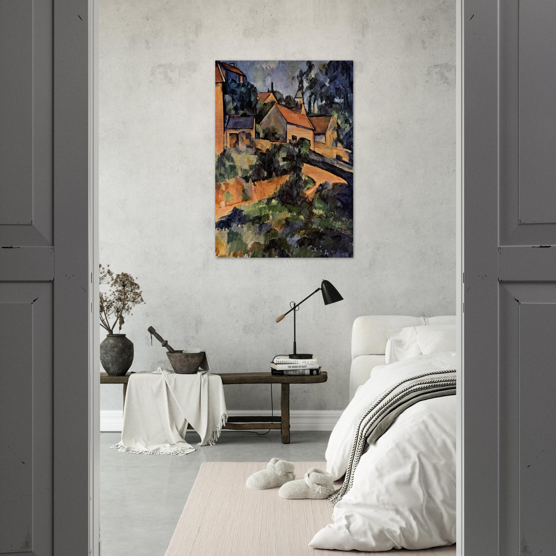 Turning Road at Montgeroult - Paul Cézanne Brushed Aluminum Print - 70x100 cm / 28x40 inches | Paul Cézanne Aluminum Print | Paul Cézanne Prints