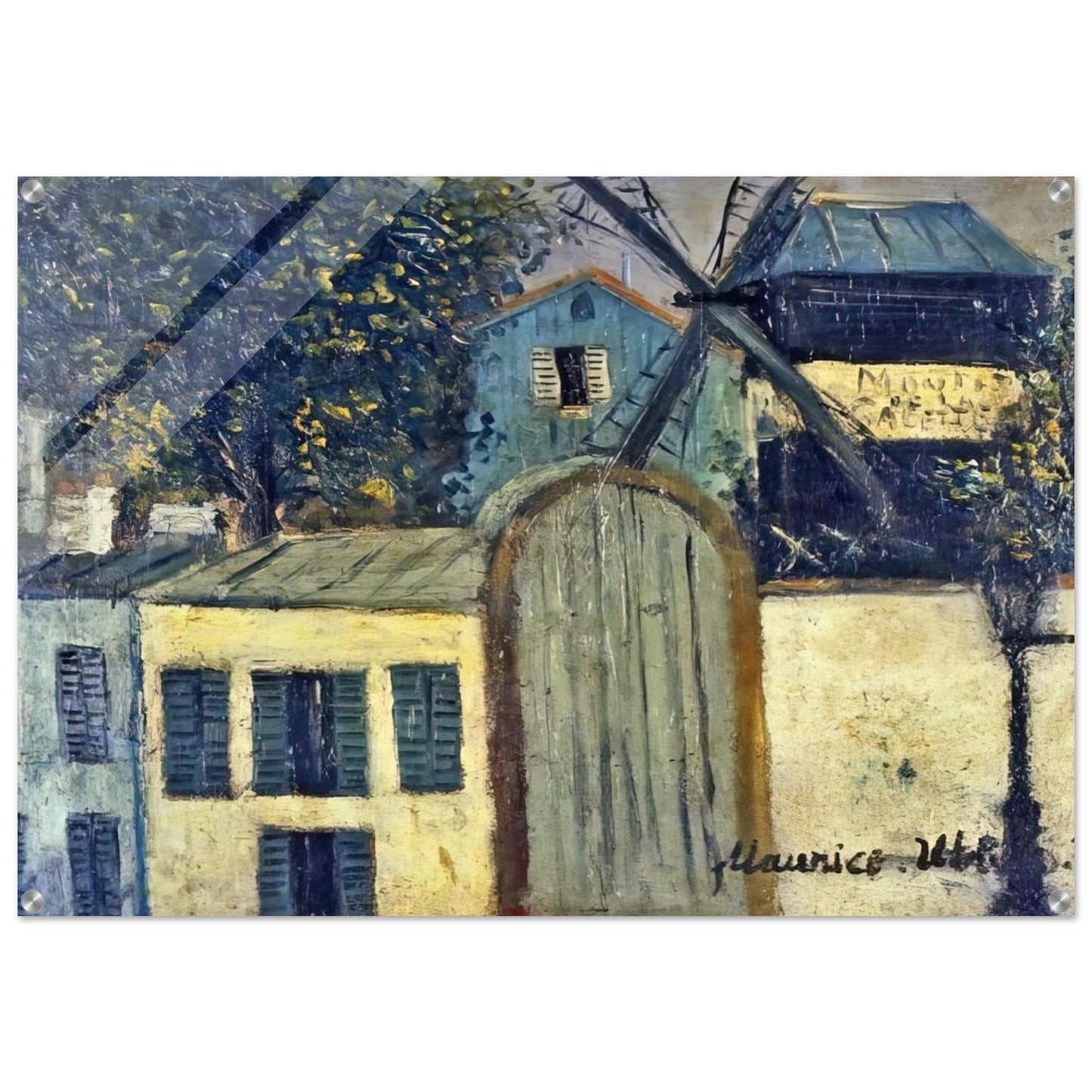 MOULIN DE LA GALETTE 1 - Maurice Utrillo Acrylic Print - 70x100 cm / 28x40″ inches | Maurice Utrillo Wall Art | Maurice Utrillo Prints