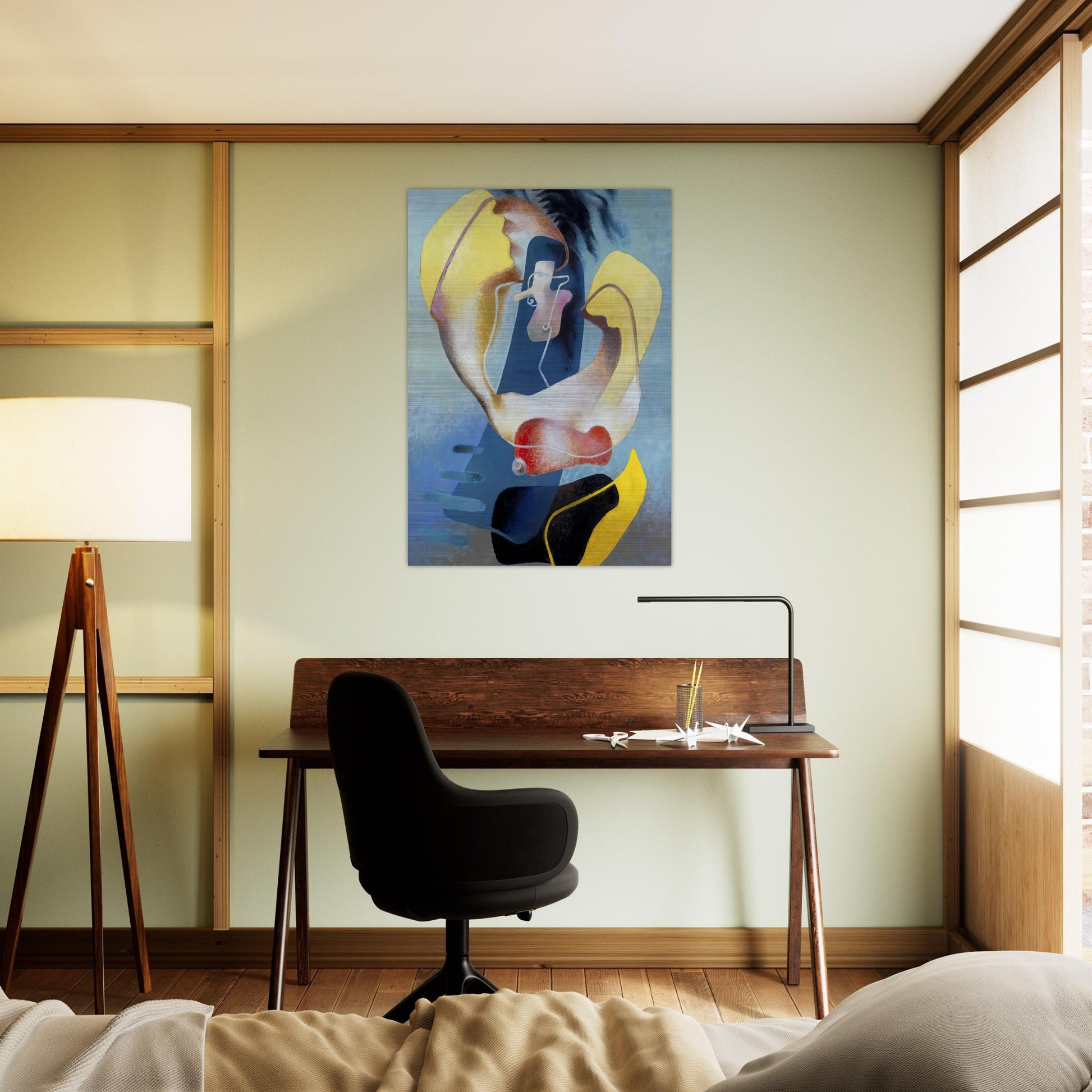 FIGURA NELLO SPAZIO I 1937 - Enrico Prampolini Brushed Aluminum Print - 70x100 cm / 28x40 inches | Enrico Prampolini Aluminum Print | Enrico Prampolini Prints