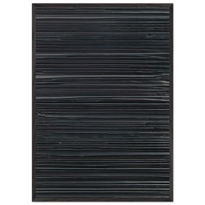 Peinture 103 x 81 cm 18 Mars 2004 - 2004 - Pierre Soulages 70x100 cm / 28x40 inches Framed Art Print – Black Wooden Frame