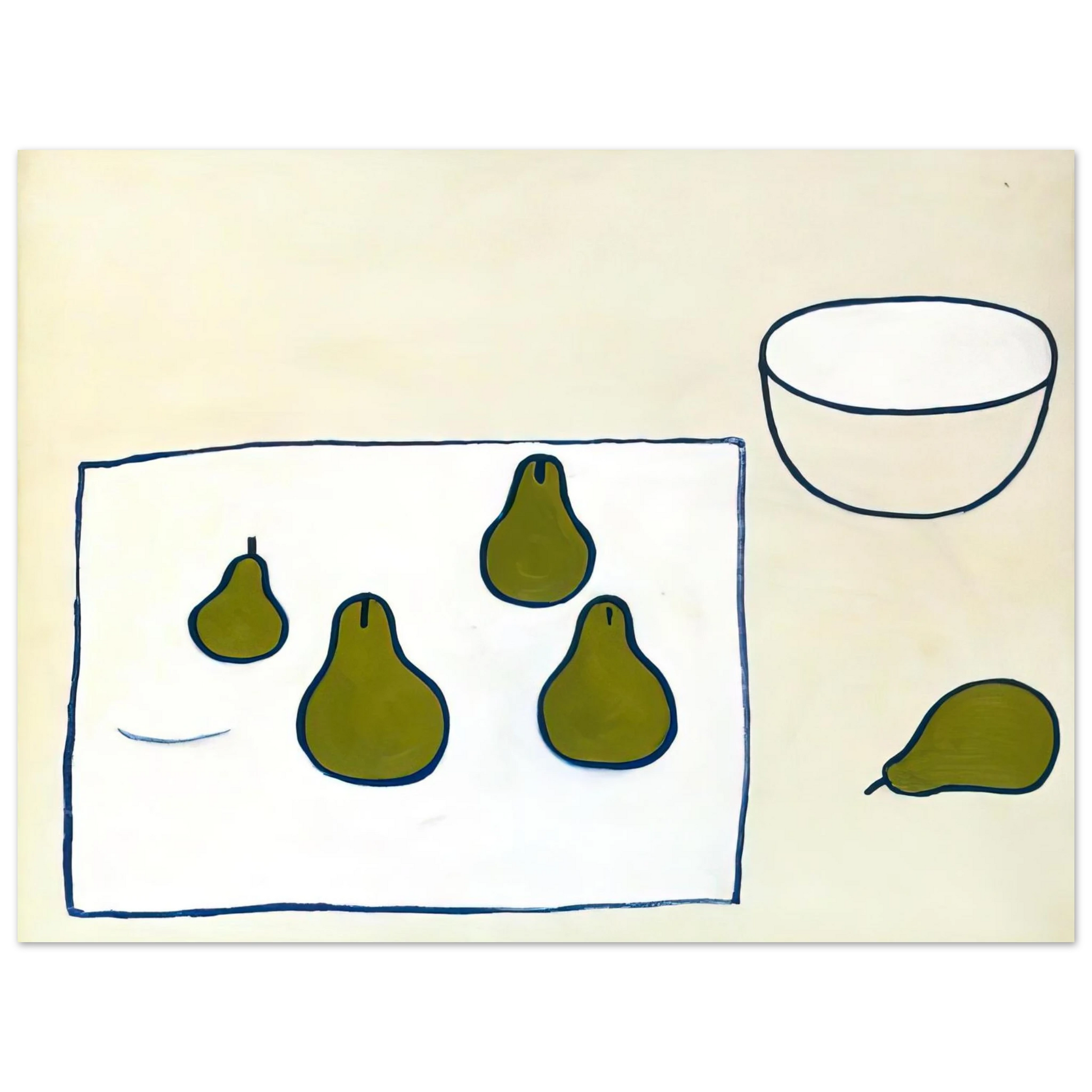 William Scott - Five Pears - 1976 Fine Art Poster - Default Title