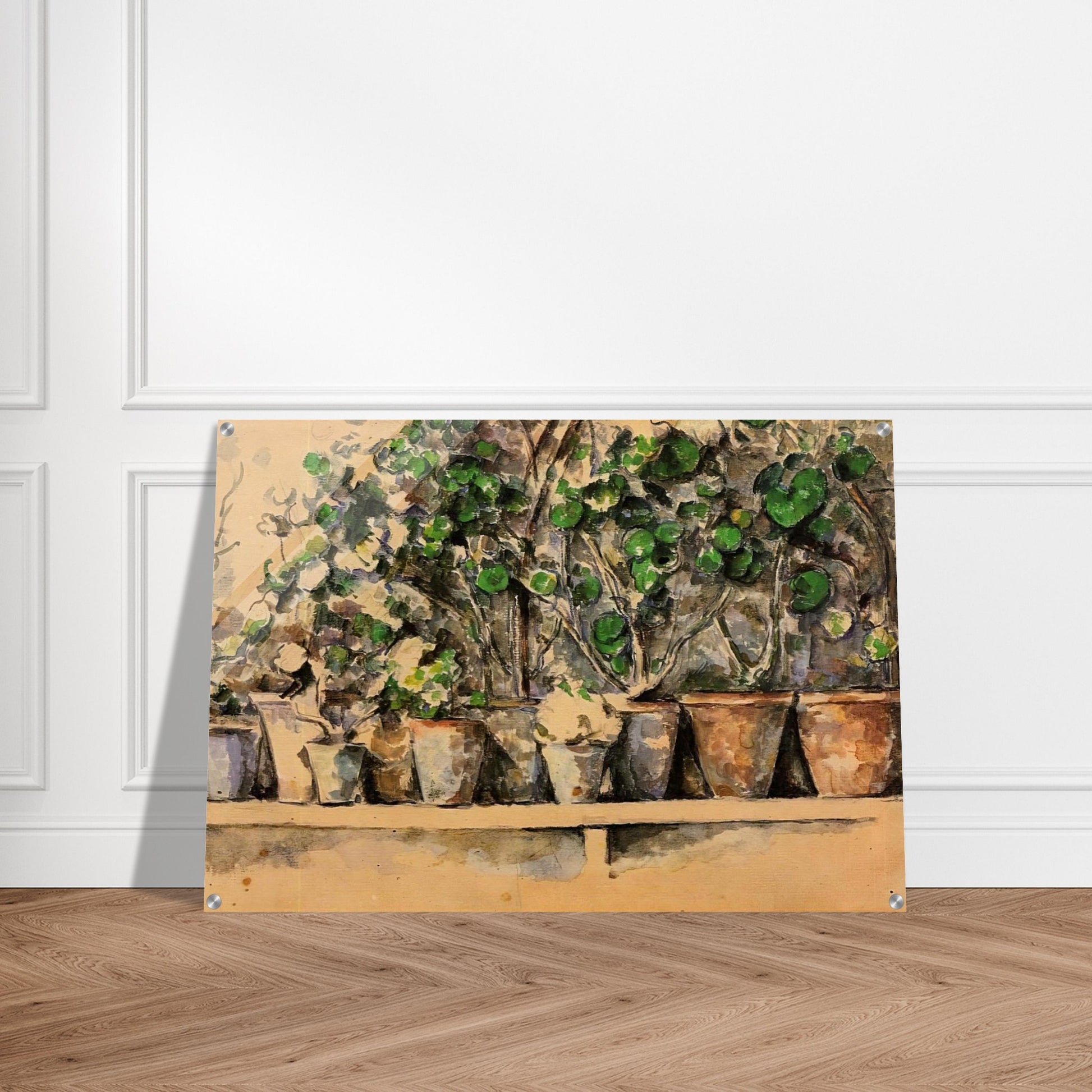 Flower Pots - Paul Cézanne Acrylic Print - 70x100 cm / 28x40″ inches | Paul Cézanne Wall Art | Paul Cézanne Prints
