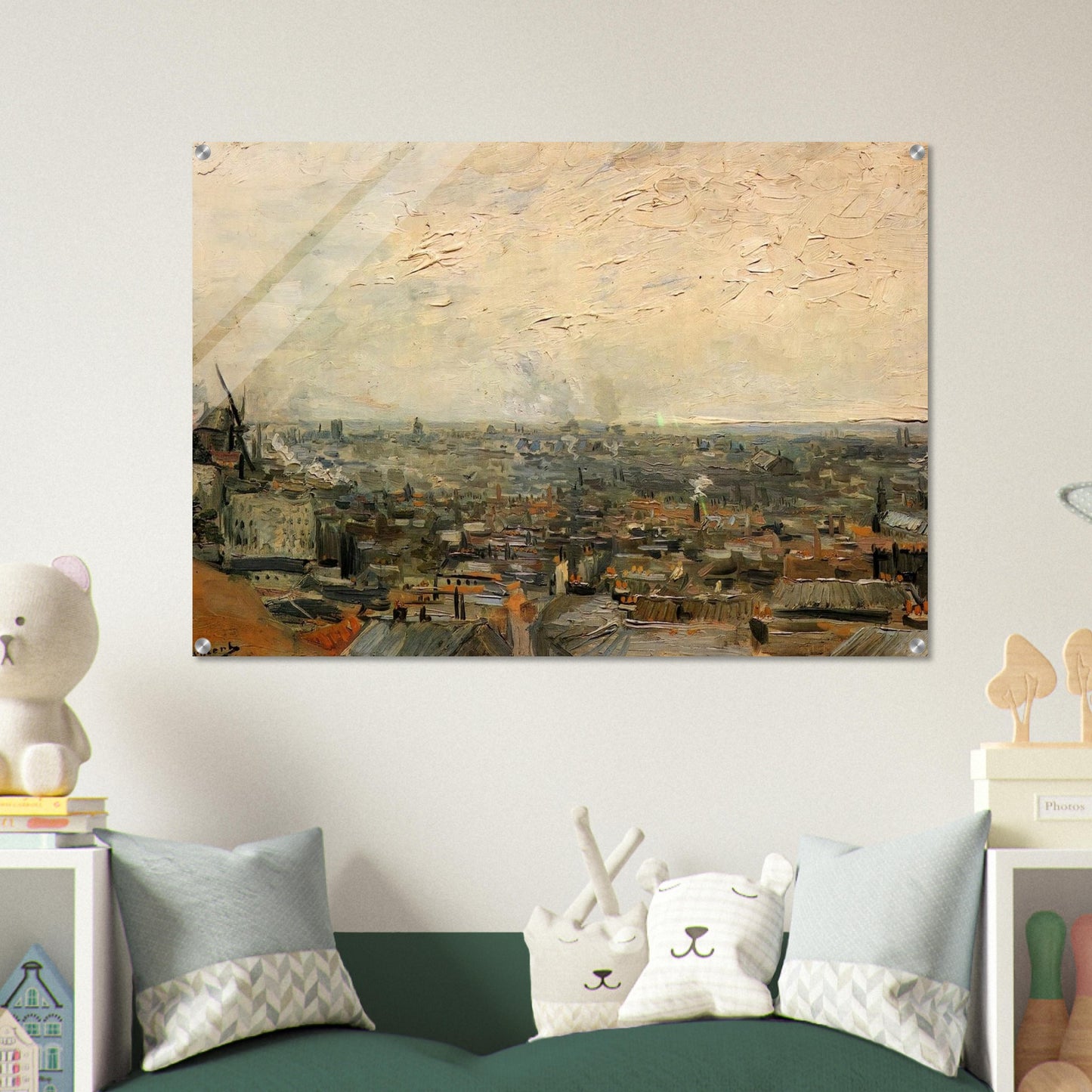 View of Paris from Montmartre - Vincent van Gogh Acrylic Print - 70x100 cm / 28x40″ inches