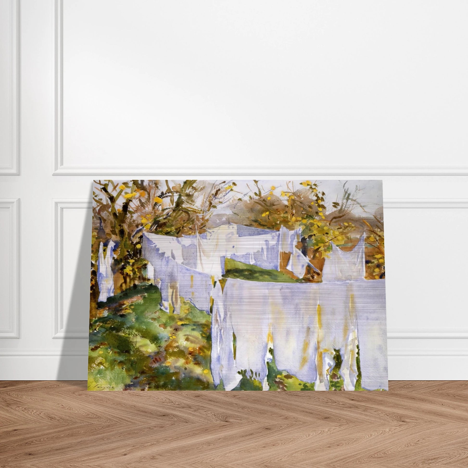 La Biancheria - John Singer Sargent Brushed Aluminum Print - 70x100 cm / 28x40 inches | John Singer Sargent Aluminum Print | John Singer Sargent Prints