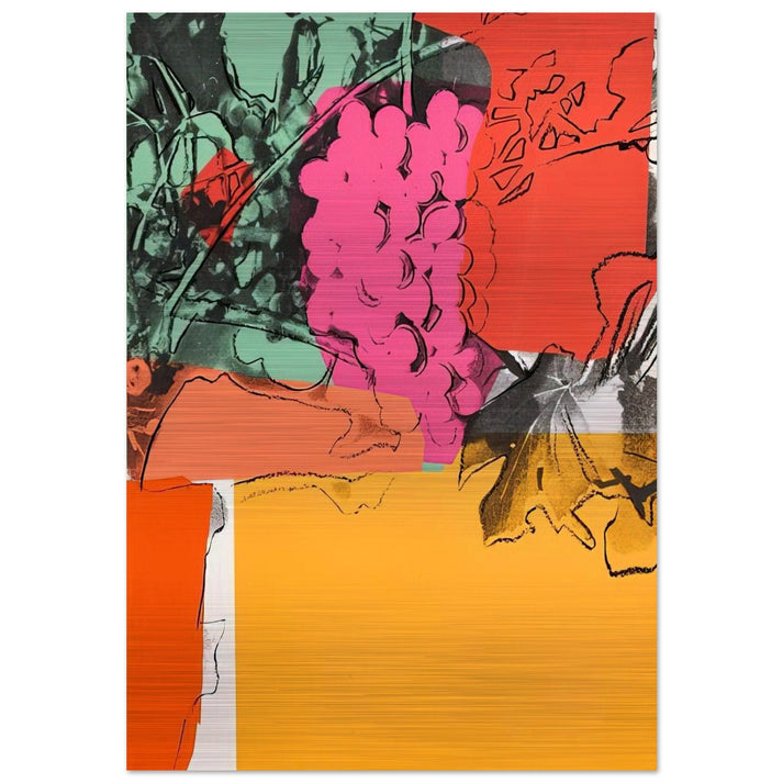 Grapes #1 - Andy Warhol Brushed Aluminum Print - 70x100 cm / 28x40 inches | Andy Warhol Aluminum Print | Andy Warhol Prints