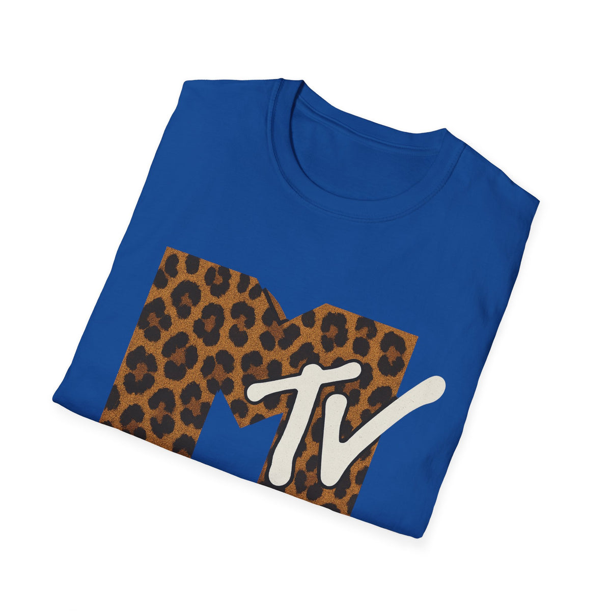 Vintage MTV Cheetah Print Graphic T-Shirt Retro Music Television 80s 90s Throwback Band Tee Unisex Animal Print Rock Shirt