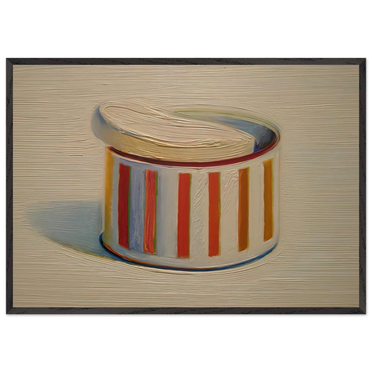 Powder with Puff - 1966 - Wayne Thiebaud Framed Art Print – Black Wooden Frame - Default Title - -Framed Art Print