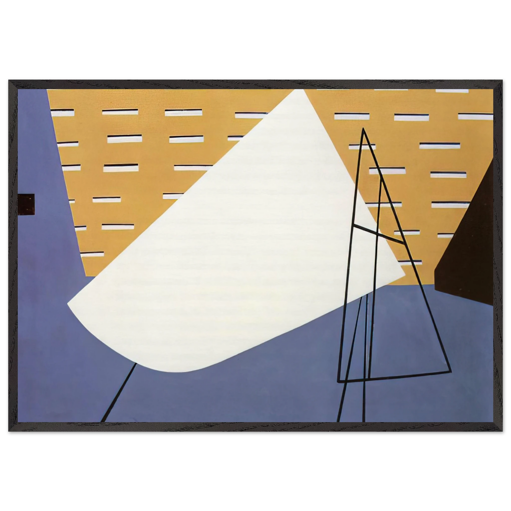 Aircraft Plant - 1945 - Ralston Crawford Framed Art Print – Black Wooden Frame - Default Title - -Framed Art Print