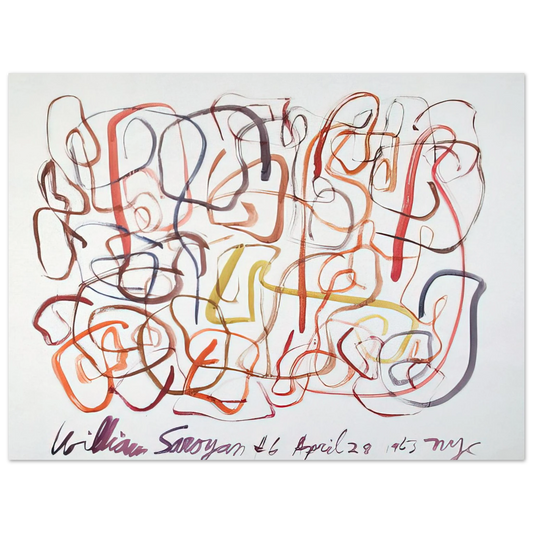 William Saroyan - #6 April 28, 1963 NYC - 1963 Fine Art Poster - Default Title