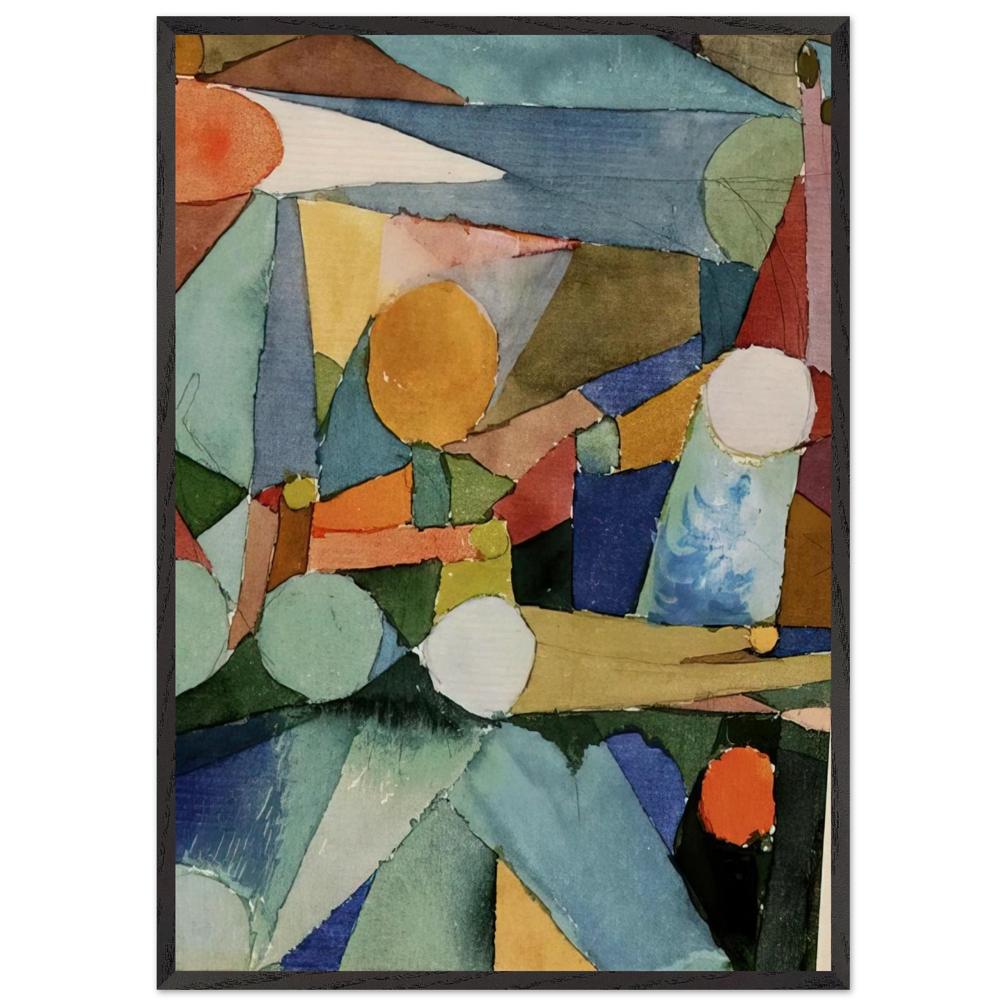 COLOUR SHAPES 1914 - Paul Klee Framed Art Print – Black Wooden Frame - Default Title - -Framed Art Print