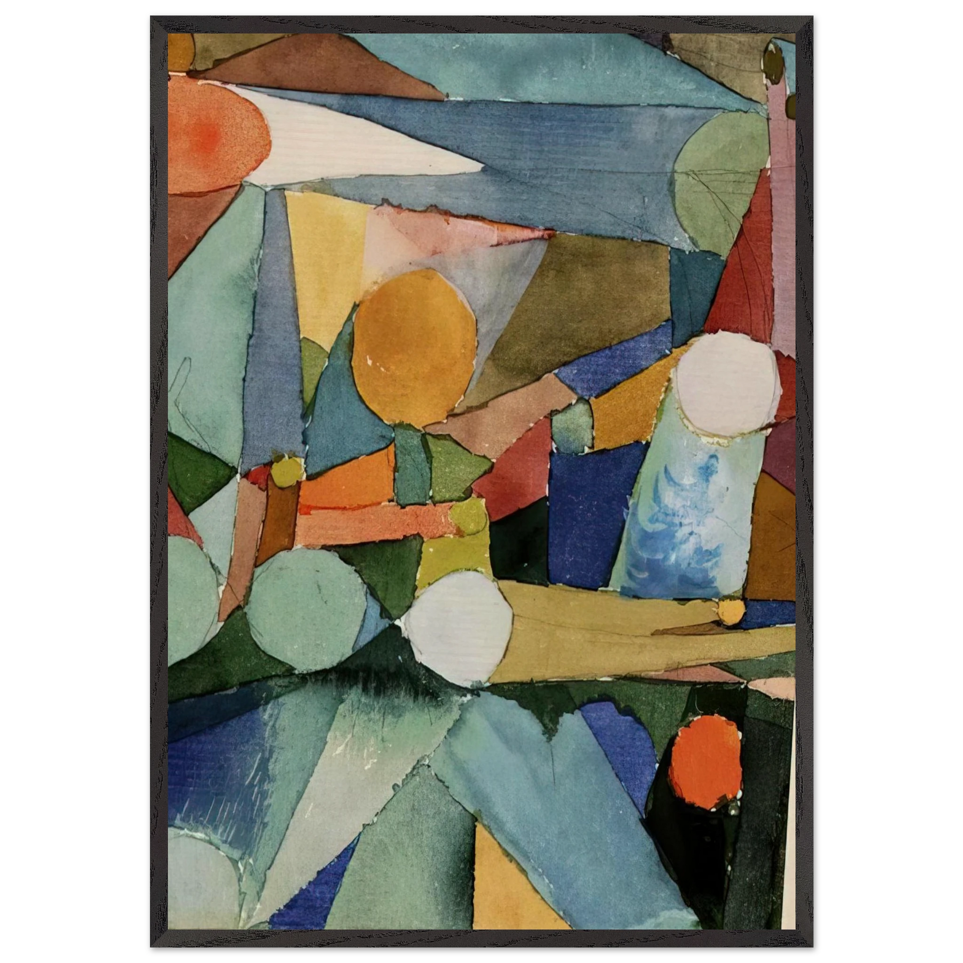 COLOUR SHAPES 1914 - Paul Klee Framed Art Print – Black Wooden Frame - Default Title - -Framed Art Print