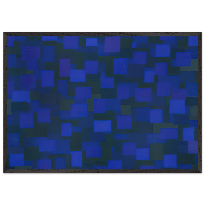 Number 88 Blue - 1950 - Ad Reinhardt 70x100 cm / 28x40 inches Framed Art Print – Black Wooden Frame