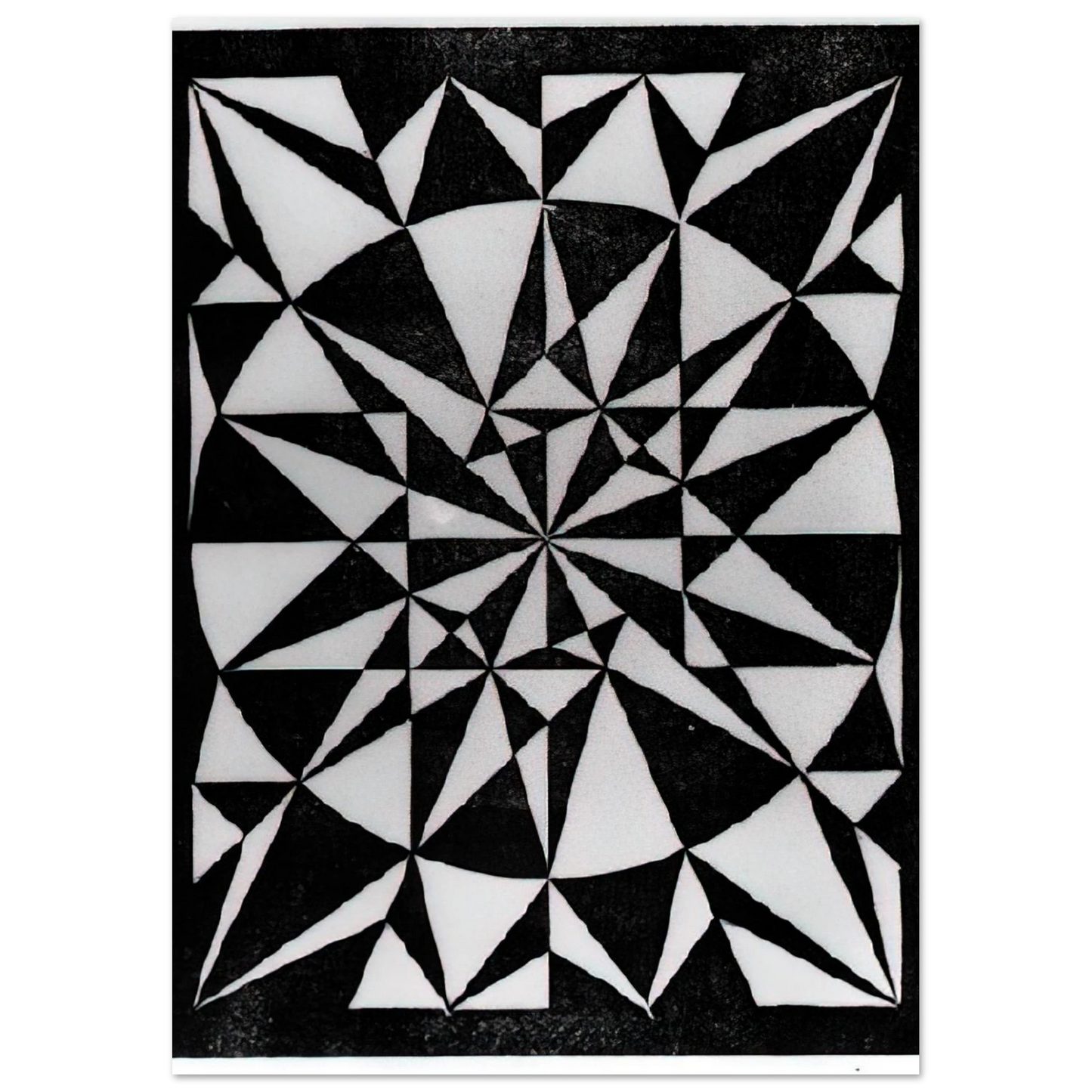 MC Escher - FLOR DE PASCUA BEAUTIFUL Wall Art - 30x40 cm / 12x16 inches - Premium Wooden Framed Poster With Fine Art Paper - Black frame