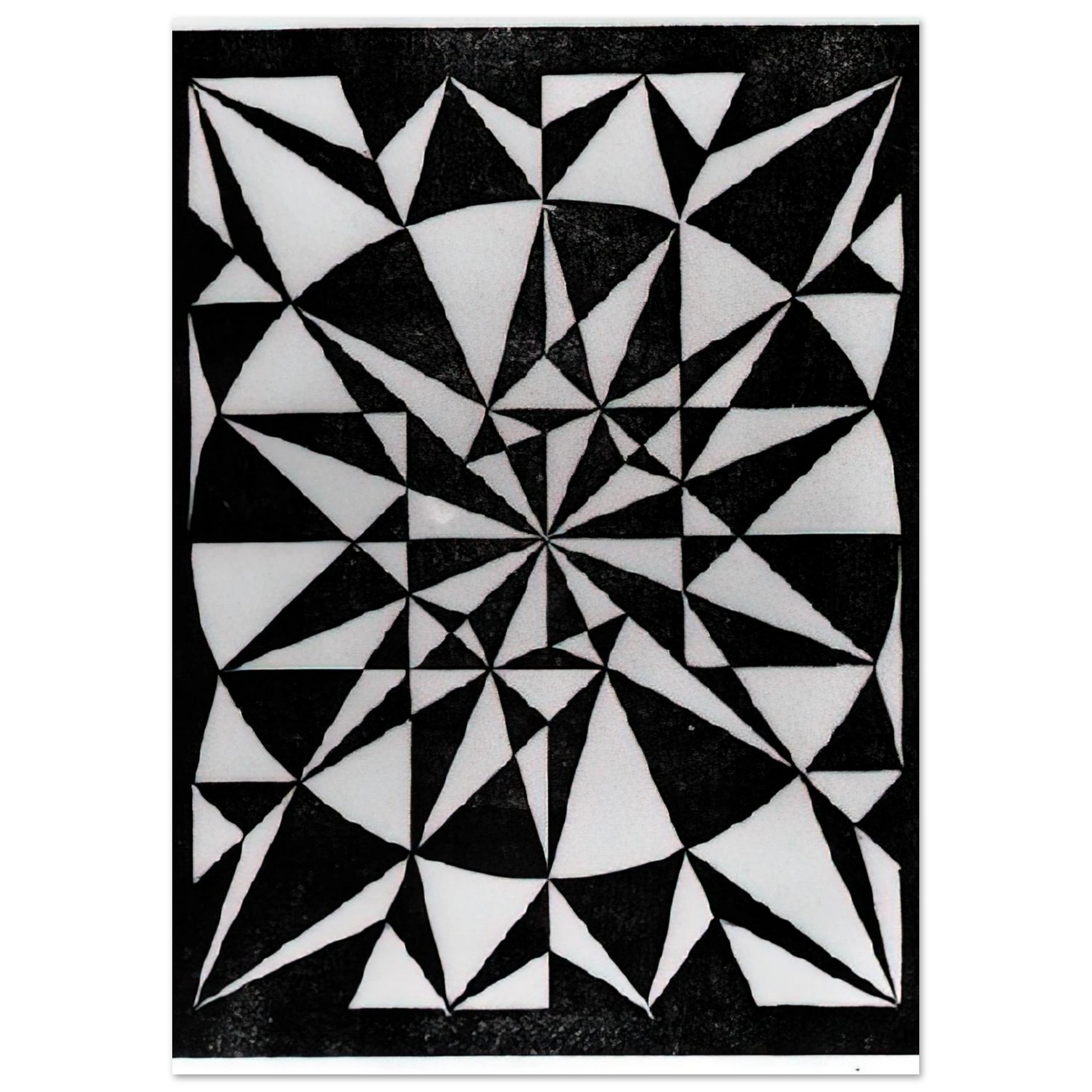 MC Escher - FLOR DE PASCUA BEAUTIFUL Wall Art - 30x40 cm / 12x16 inches - Premium Wooden Framed Poster With Fine Art Paper - Black frame