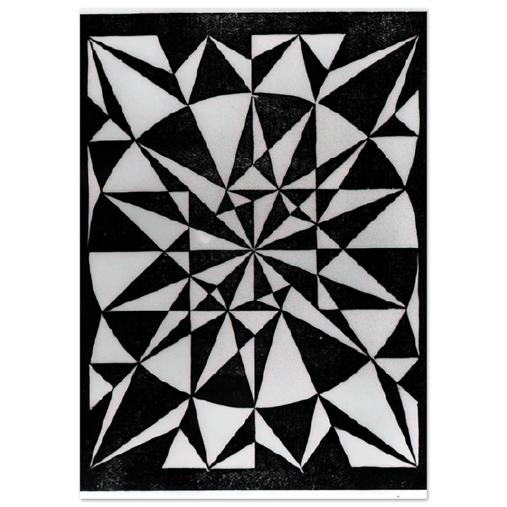 MC Escher - FLOR DE PASCUA BEAUTIFUL Wall Art - 30x40 cm / 12x16 inches - Premium Wooden Framed Poster With Fine Art Paper - Black frame