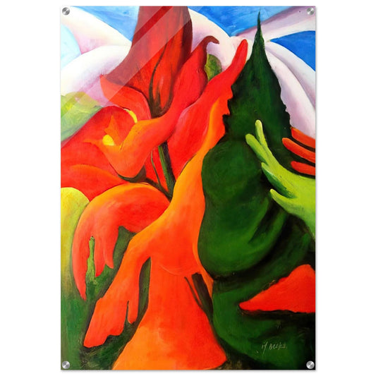 Melting Volcano - Georgia O'Keeffe Acrylic Print - 70x100 cm / 28x40″ inches | Georgia O'Keeffe Wall Art | Georgia O'Keeffe Prints