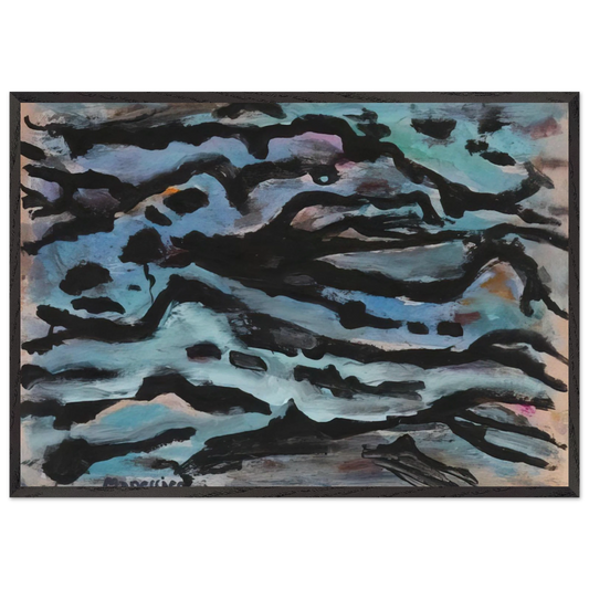 Composition - 1959 - Alfred Manessier Framed Art Print – Black Wooden Frame - Default Title - -Framed Art Print