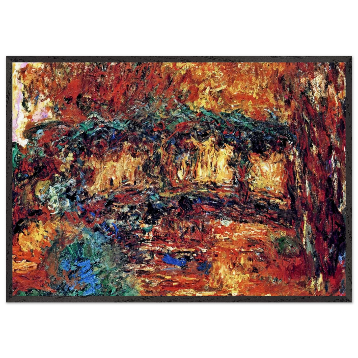 The Japanese Bridge 7 - claude monet Framed Art Print – Black Wooden Frame - Default Title - -Framed Art Print
