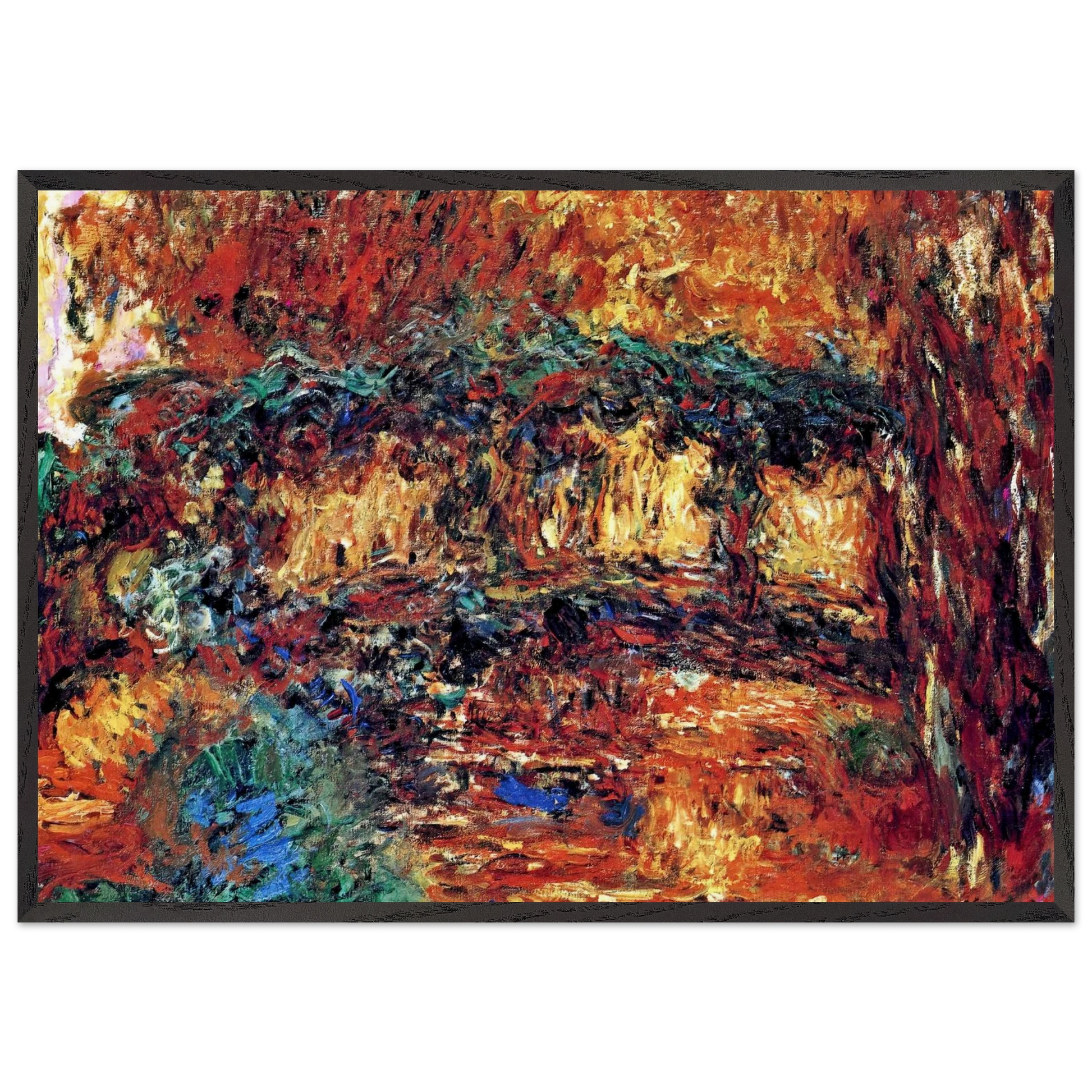 The Japanese Bridge 7 - claude monet Framed Art Print – Black Wooden Frame - Default Title - -Framed Art Print