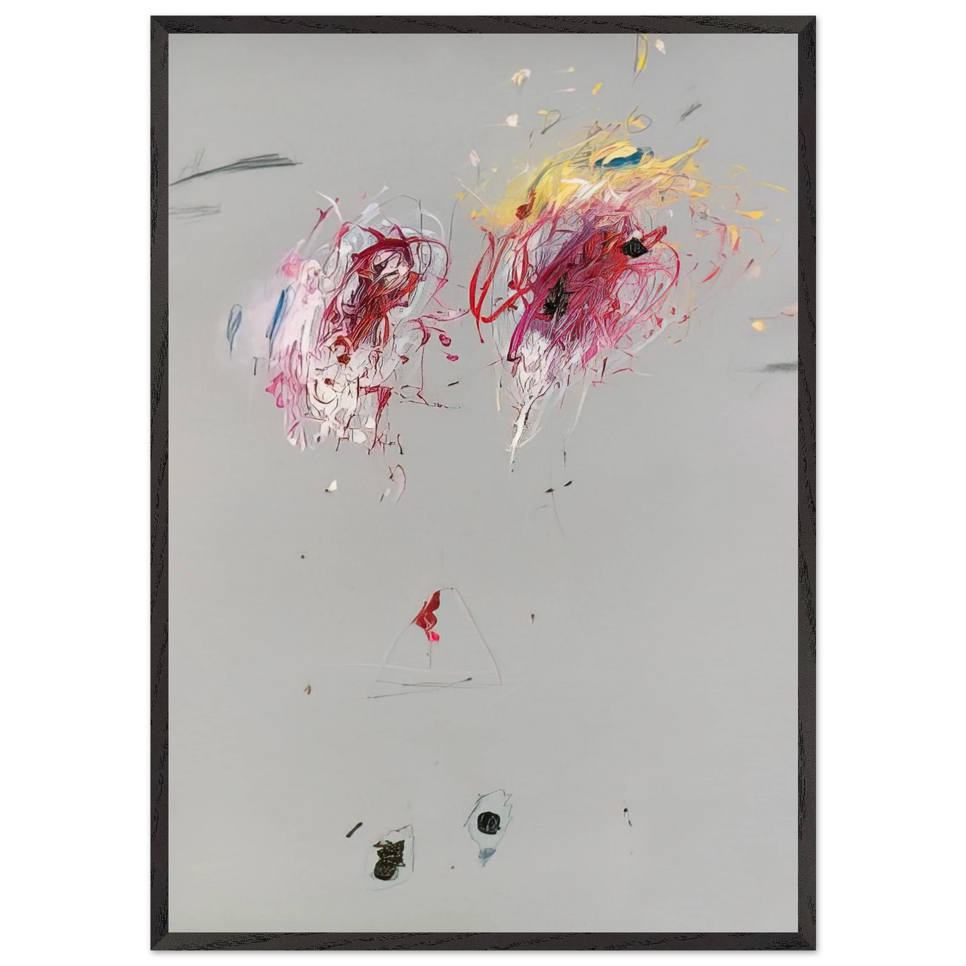 Nine Discourses on Commodus Part IV - Cy Twombly Framed Art Print – Black Wooden Frame - Default Title - -Framed Art Print