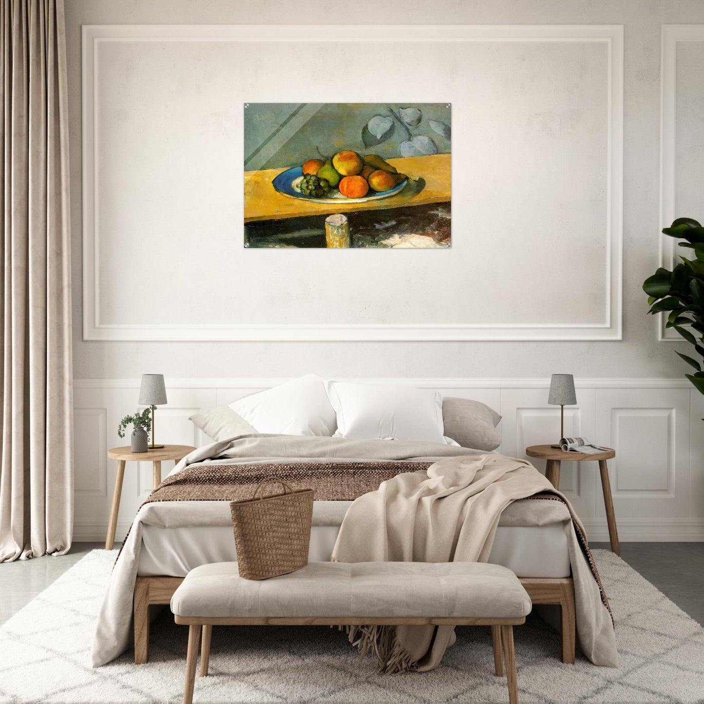 Apples, Pears and Grapes - Paul Cézanne Acrylic Print - 70x100 cm / 28x40″ inches