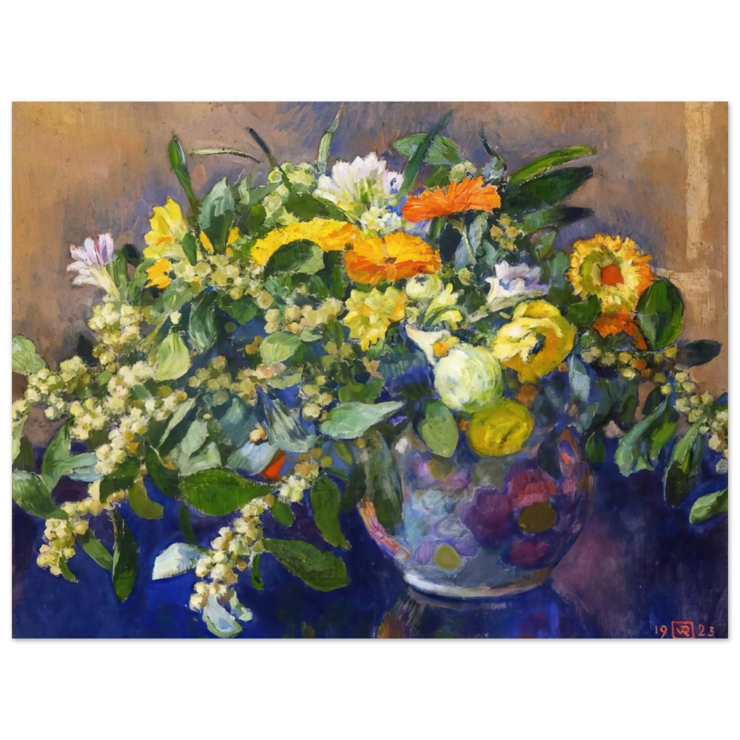 Theo van Rysselberghe - VASE OF FLOWERS 1923 Fine Art Poster - Default Title