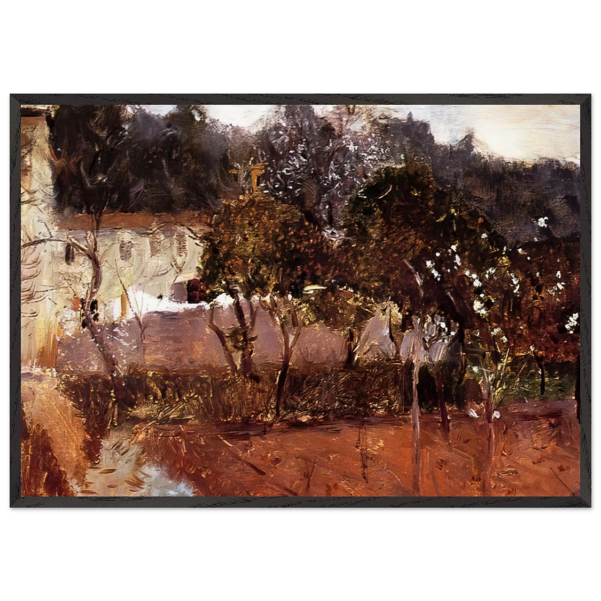 Nice - John Singer Sargent 70x100 cm / 28x40 inches Framed Art Print – Black Wooden Frame