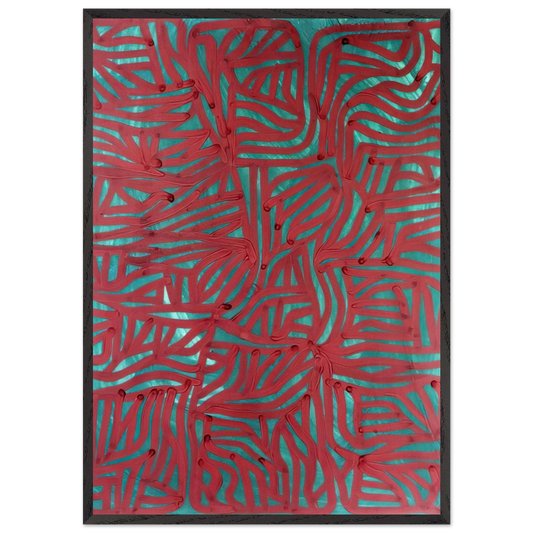 Irregular Grid - Sol LeWitt Framed Art Print – Black Wooden Frame - Default Title - -Framed Art Print