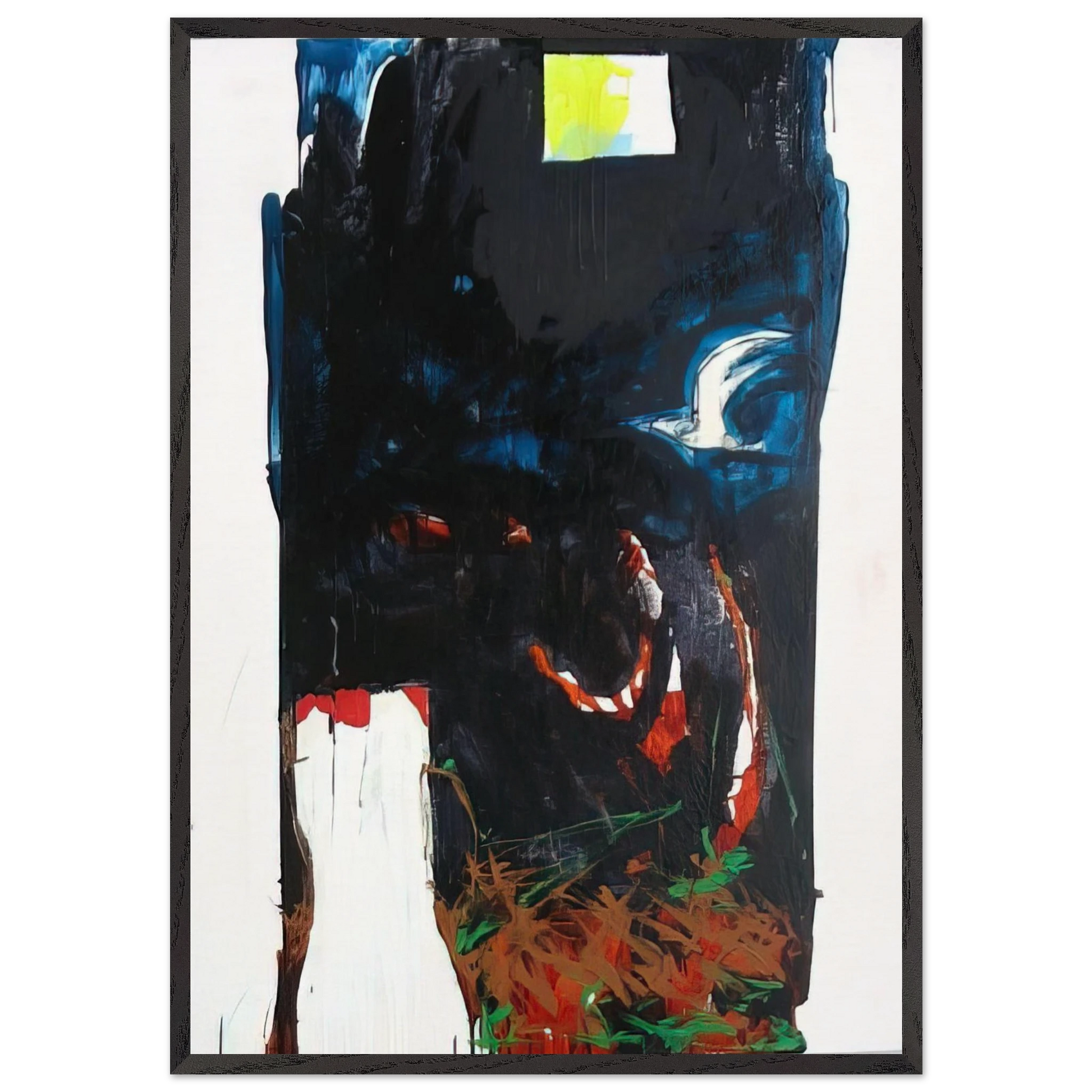 Nottetempo - 1991 - Mario Schifano Framed Art Print – Black Wooden Frame - Default Title - -Framed Art Print