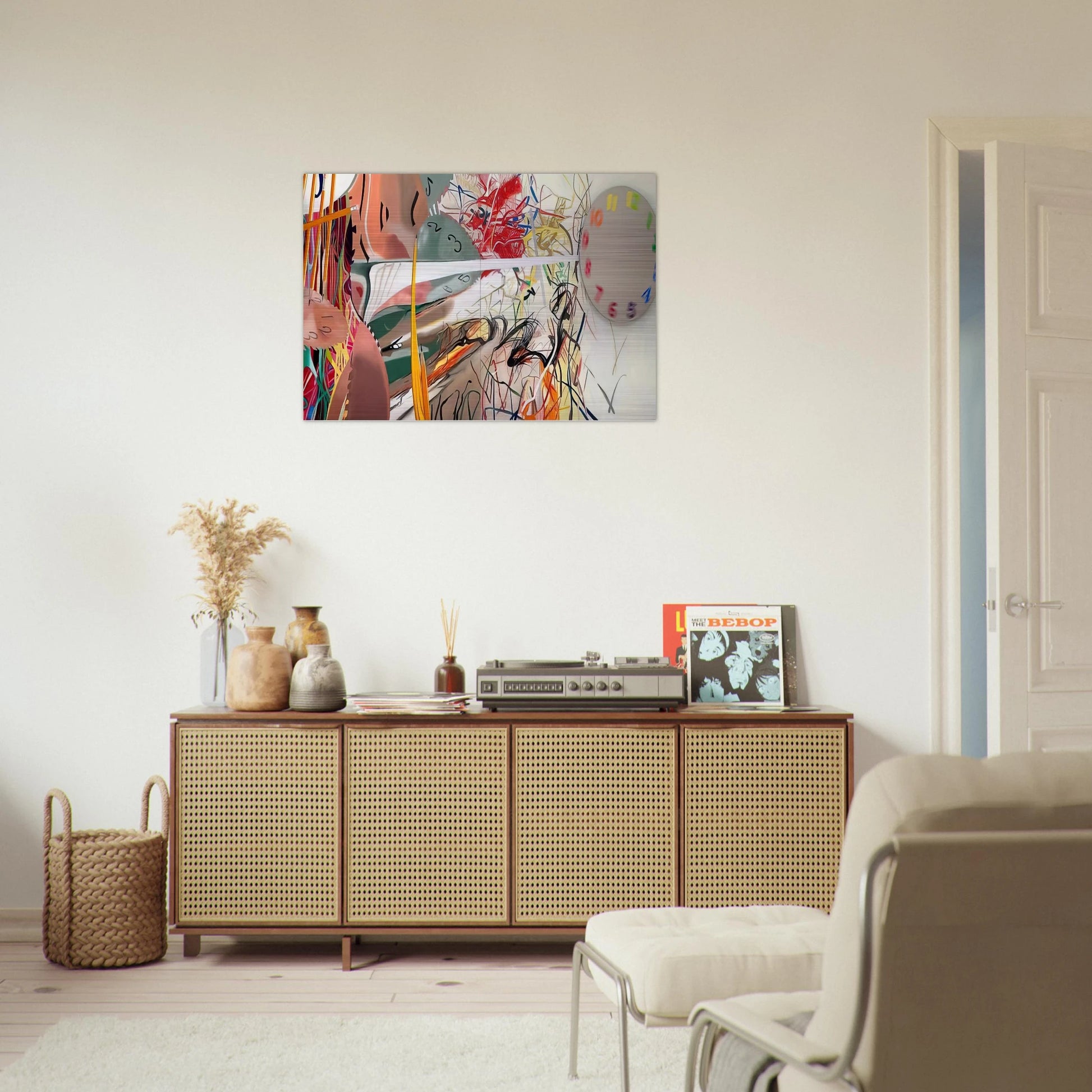 Time Stops the Face Continues - James Rosenquist Brushed Aluminum Print - 70x100 cm / 28x40 inches | James Rosenquist Aluminum Print | James Rosenquist Prints