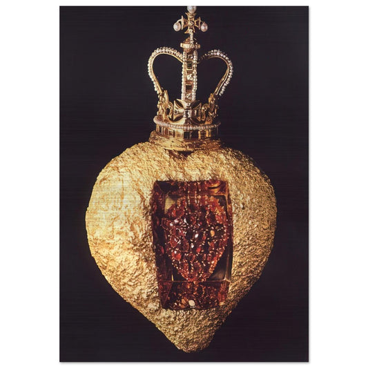 THE ROYAL HEART - Salvador Dali Brushed Aluminum Print - 70x100 cm / 28x40 inches | Salvador Dali Aluminum Print | Salvador Dali Prints