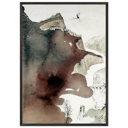 ET BAPTIZATUS EST A IOANNE IN IORDANE LUKE 3 3 - Salvador Dali Framed Art Print – Black Wooden Frame - Default Title - -Framed Art Print