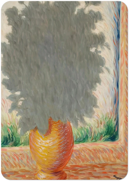 LIGHTNING 1944 By Rene Magritte Pack of 10 Post Cards | Rene Magritte Post Cards | A6 (10.5 x 14.8 cm) - 4.1 x 5.8 inches