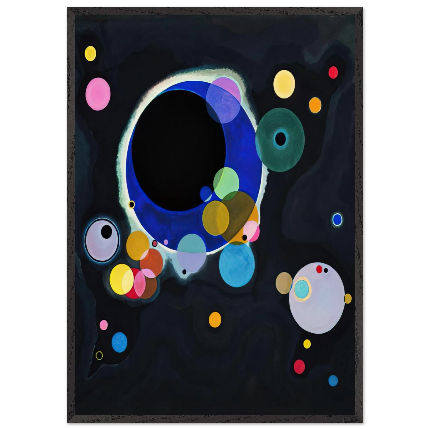 SEVERAL CIRCLES 1926 - Wassily Kandinsky Framed Art Print – Black Wooden Frame - Default Title - -Framed Art Print