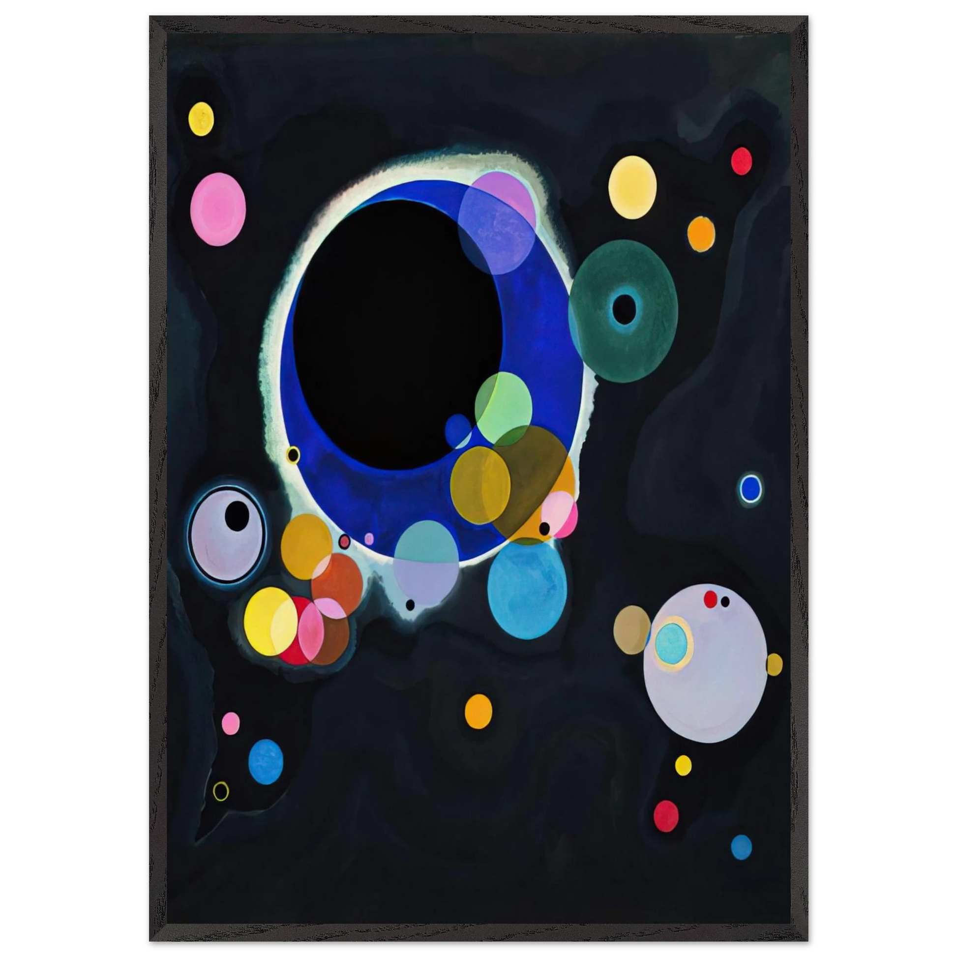 SEVERAL CIRCLES 1926 - Wassily Kandinsky Framed Art Print – Black Wooden Frame - Default Title - -Framed Art Print