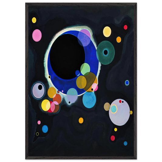 SEVERAL CIRCLES 1926 - Wassily Kandinsky Framed Art Print – Black Wooden Frame - Default Title - -Framed Art Print