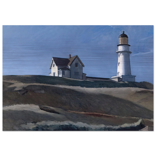 Lighthouse HIll - Edward Hopper Brushed Aluminum Print - 70x100 cm / 28x40 inches | Edward Hopper Aluminum Print | Edward Hopper Prints