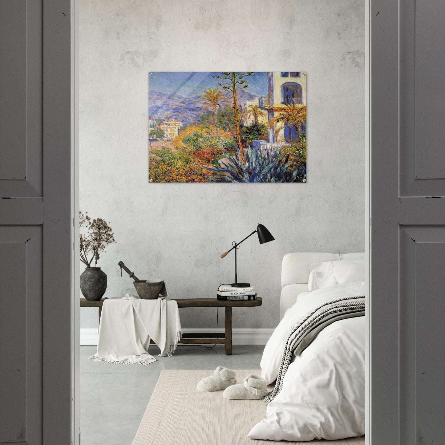 Villas at Bordighera - claude monet Acrylic Print - 70x100 cm / 28x40″ inches