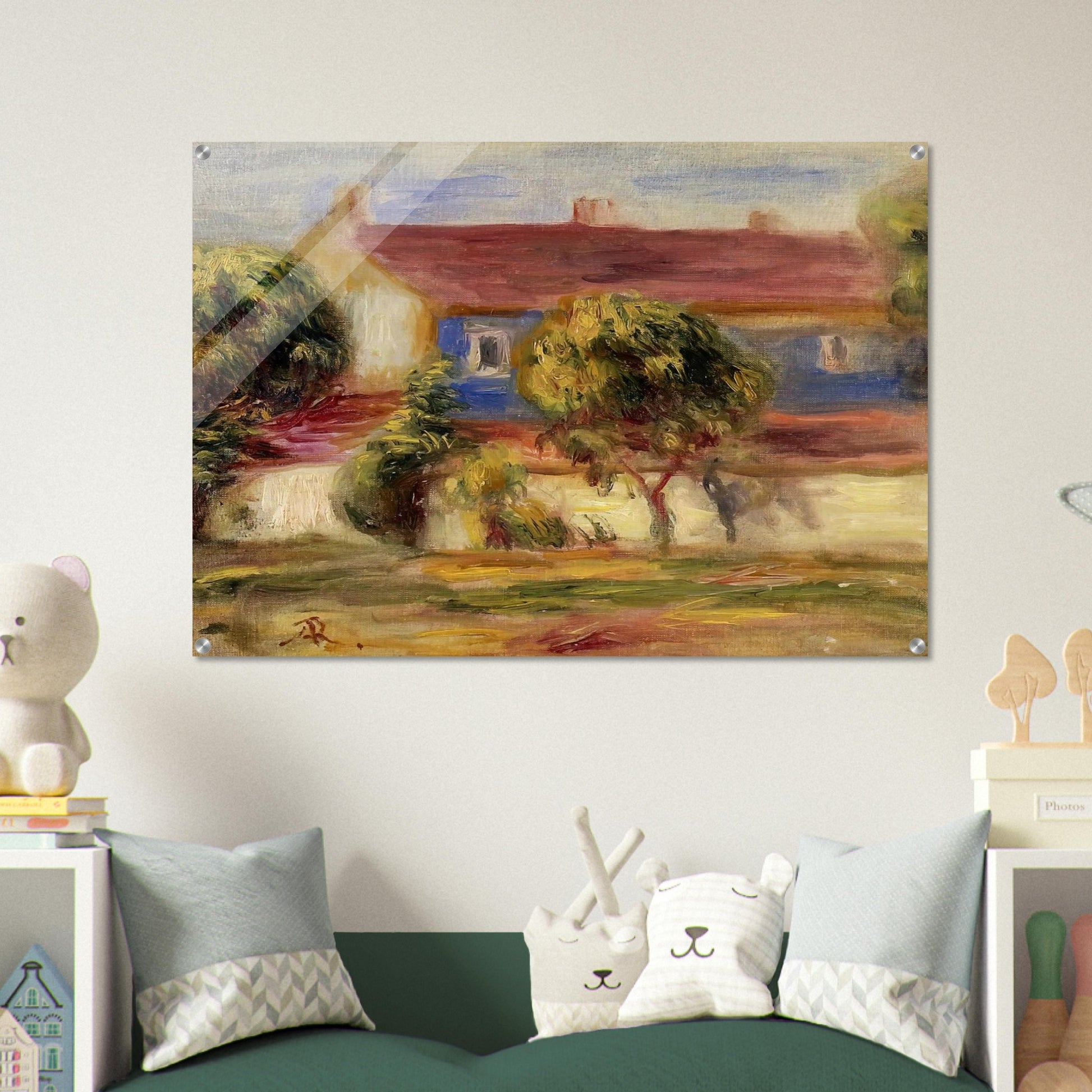 The Artist s House - Pierre-Auguste Renoir Acrylic Print - 70x100 cm / 28x40″ inches